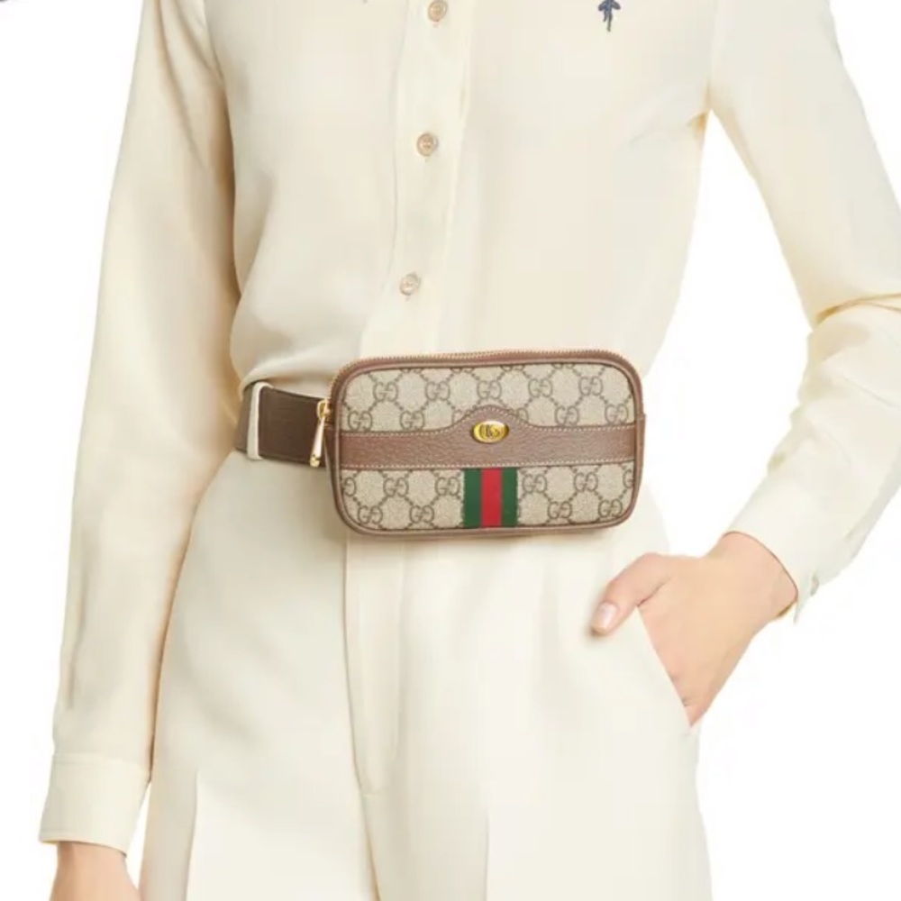 Gucci small canvas belt bag